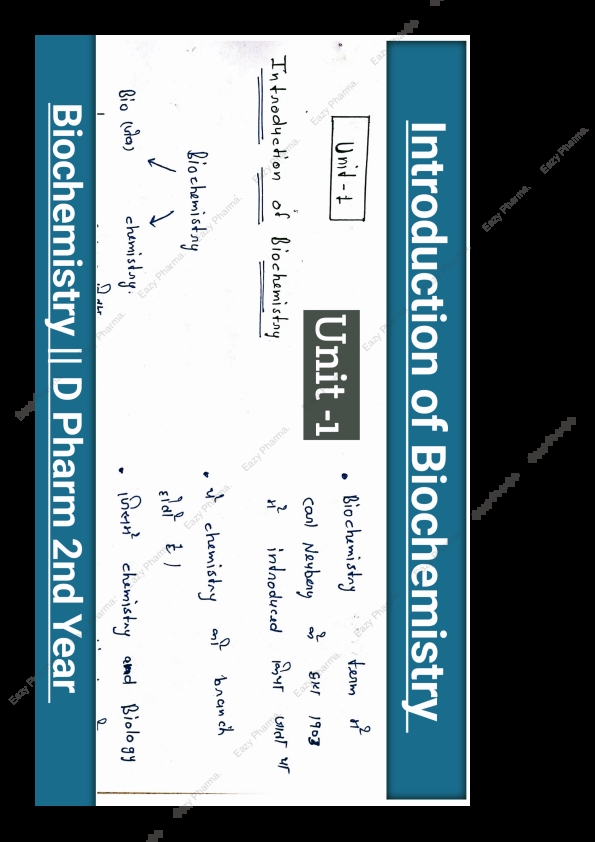 Unit -1 Biochemistry Cover